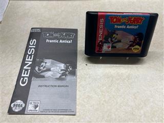 TOM & JERRY FRANTIC ANTICS SEGA GENESIS W MANUAL - CLEANED & POLISHED